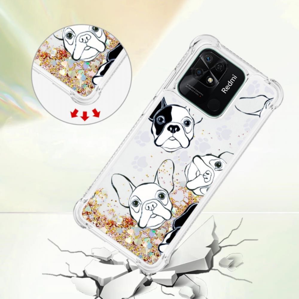 Hoesje voor Xiaomi Redmi 10C Mr Dog Pailletten