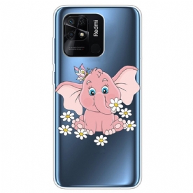 Hoesje voor Xiaomi Redmi 10C Roze Olifant Transparant