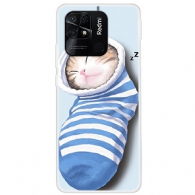 Hoesje voor Xiaomi Redmi 10C Slapende Kitten