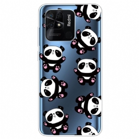 Hoesje voor Xiaomi Redmi 10C Transparante Meerdere Panda's