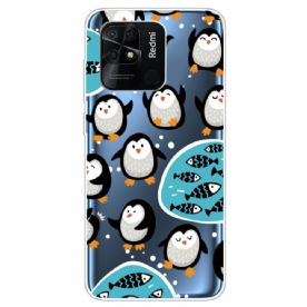 Hoesje voor Xiaomi Redmi 10C Transparante Pinguïns