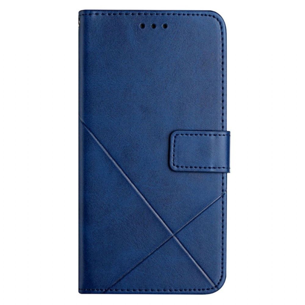 Leren Hoesje voor Xiaomi Redmi 10C Geo X Design Lederen Stijl