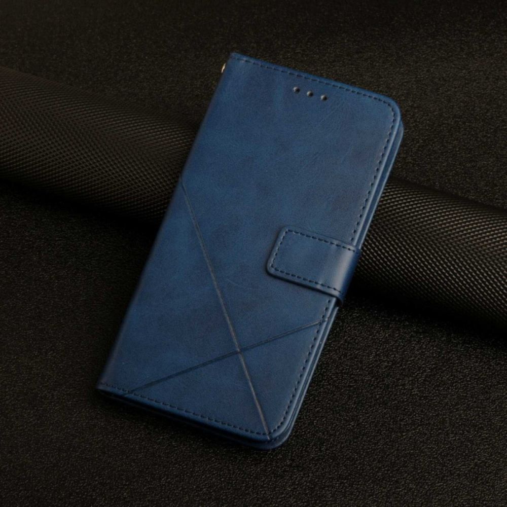 Leren Hoesje voor Xiaomi Redmi 10C Geo X Design Lederen Stijl