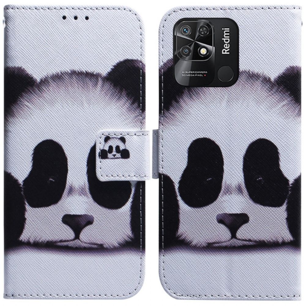 Leren Hoesje voor Xiaomi Redmi 10C Panda