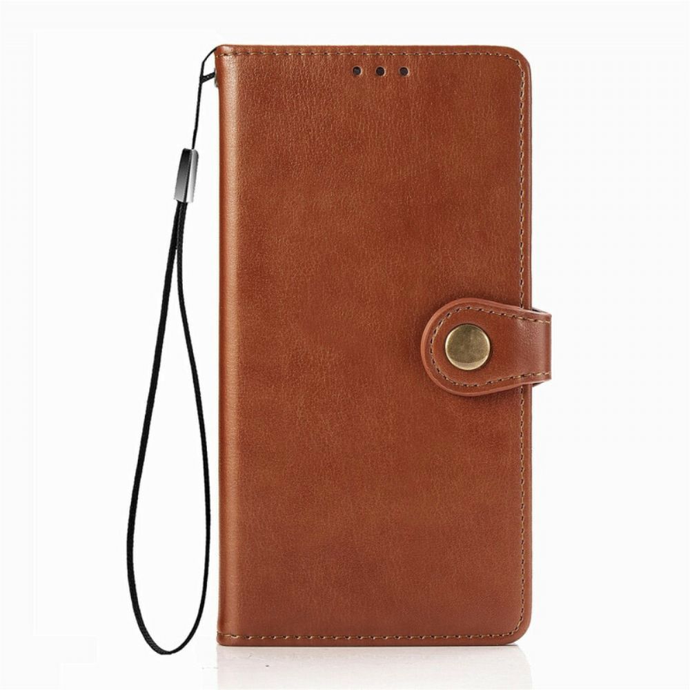 Flip Case voor Xiaomi Redmi 9T Faux Leder En Vintage Sluiting