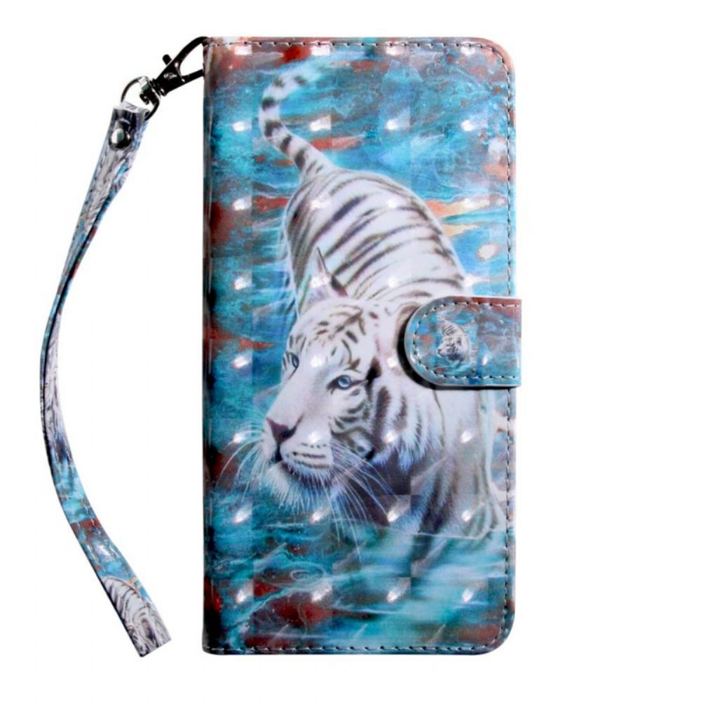 Flip Case voor Xiaomi Redmi 9T Tijger In Het Water