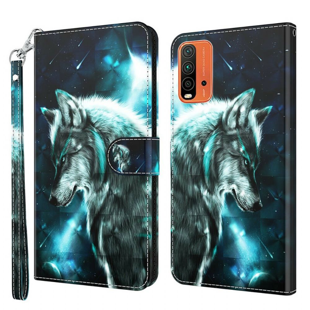 Folio-hoesje voor Xiaomi Redmi 9T Majestueuze Wolf