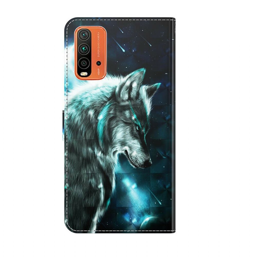 Folio-hoesje voor Xiaomi Redmi 9T Majestueuze Wolf