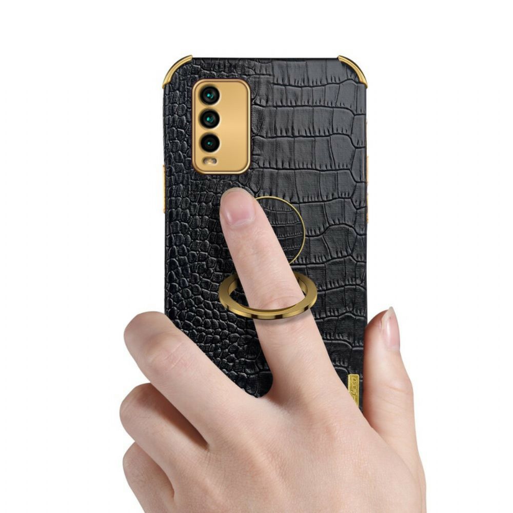 Hoesje voor Xiaomi Redmi 9T X-case Krokodillenleer Effect