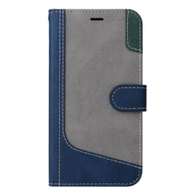 Folio-hoesje voor Vivo Y35 Met Ketting Driekleurige Riem