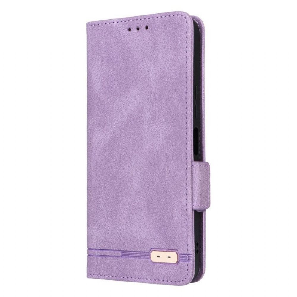 Folio-hoesje voor Vivo Y35 Vintage Dubbele Sluiting