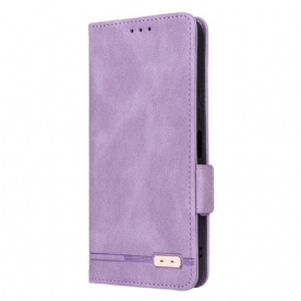 Folio-hoesje voor Vivo Y35 Vintage Dubbele Sluiting