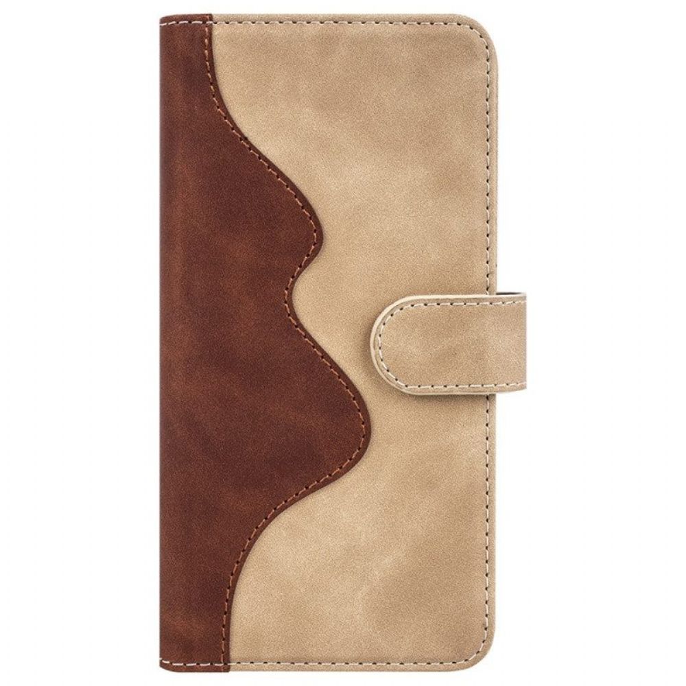 Leren Hoesje voor Vivo Y35 Golf Lederen Stijl