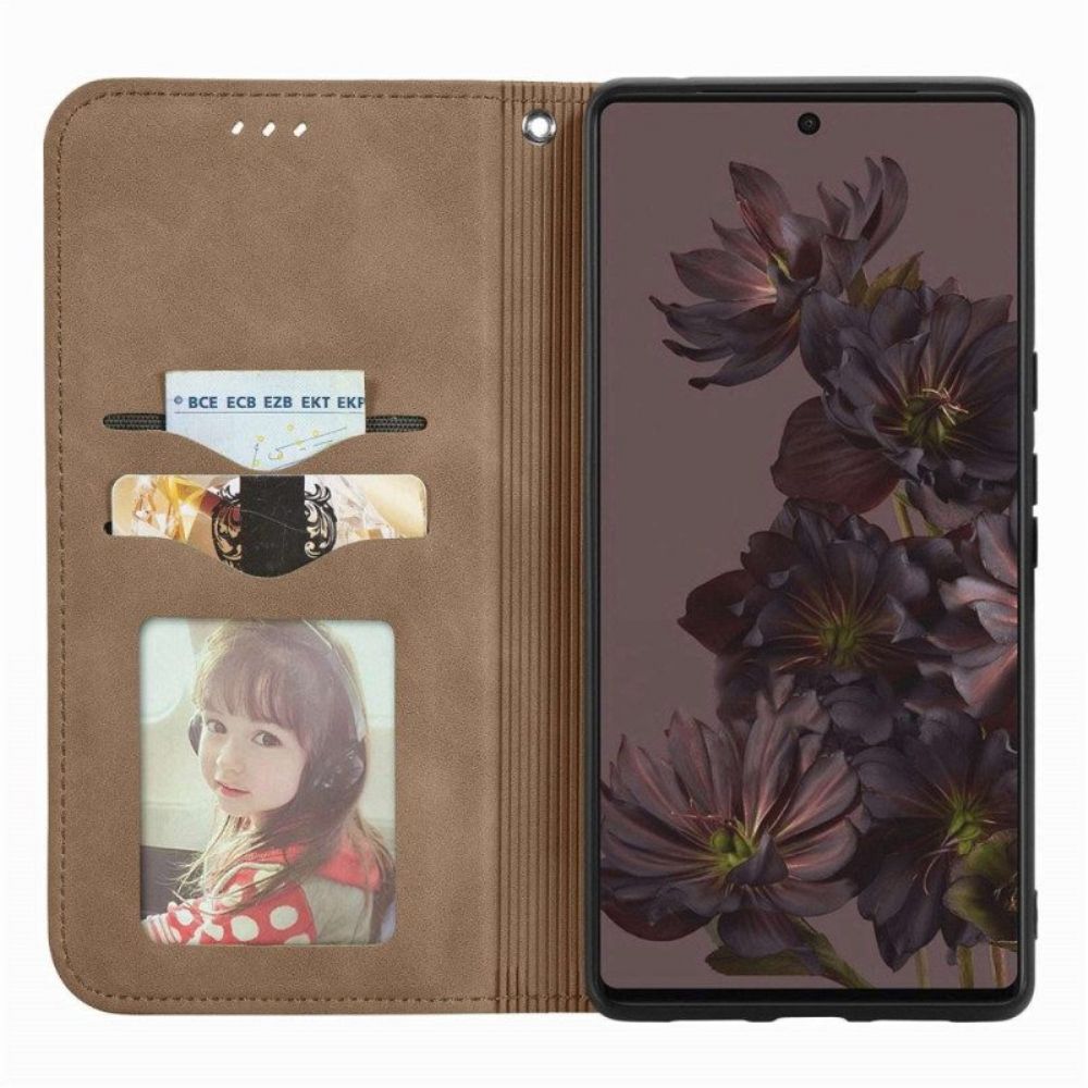 Bescherming Hoesje voor Google Pixel 7 Pro Folio-hoesje Vintage-serie