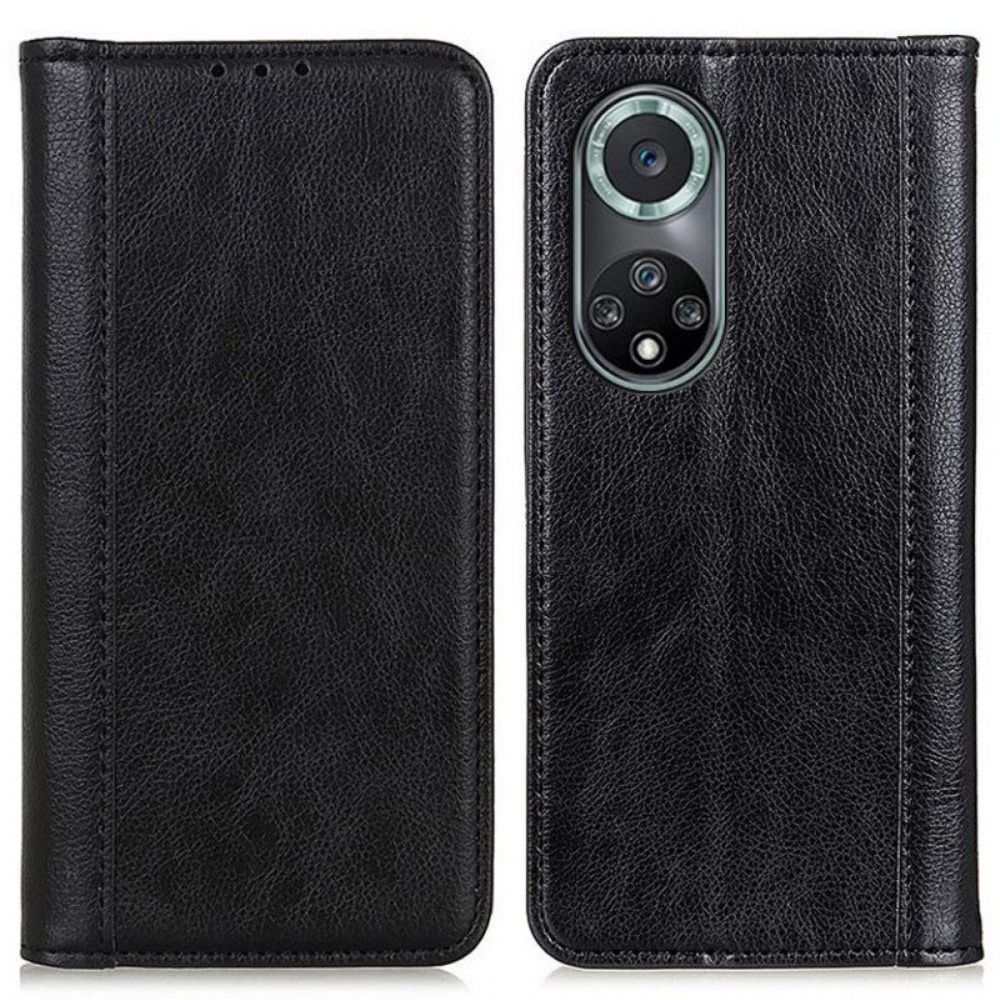 Bescherming Hoesje voor Honor 50 Pro Folio-hoesje Pro Elegance Split Litchi-leer