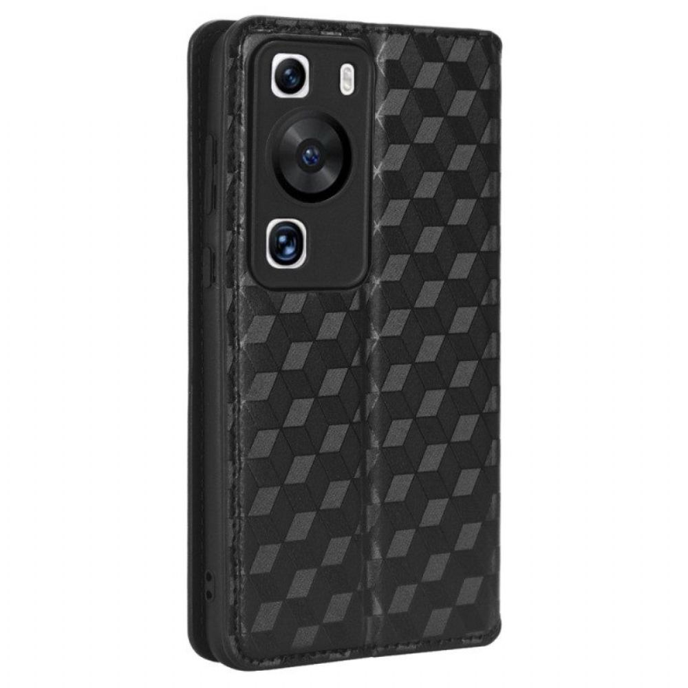 Bescherming Hoesje voor Huawei P60 Pro Folio-hoesje 3d-patroon