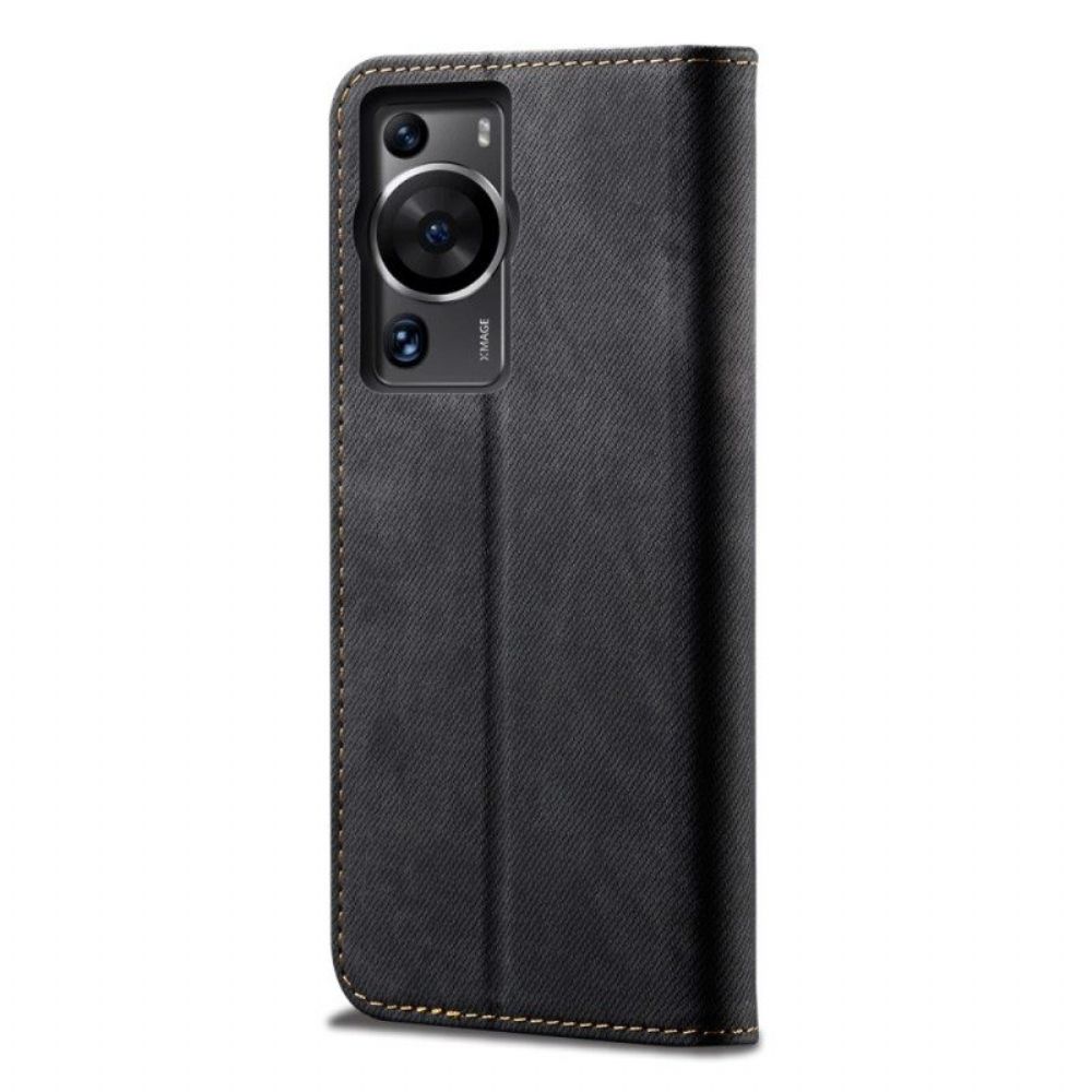 Bescherming Hoesje voor Huawei P60 Pro Folio-hoesje Jeansstof