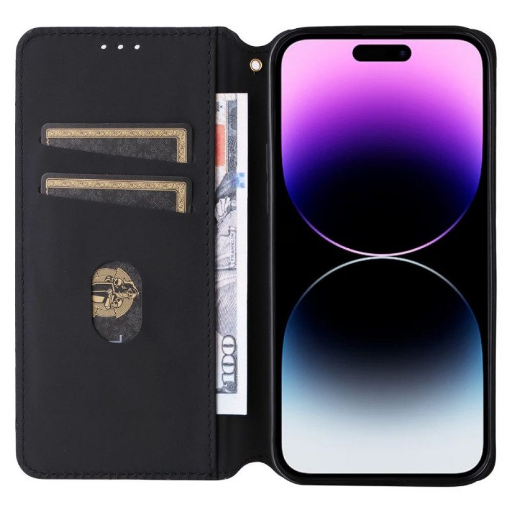 Bescherming Hoesje voor iPhone 15 Folio-hoesje 3d-kubussen