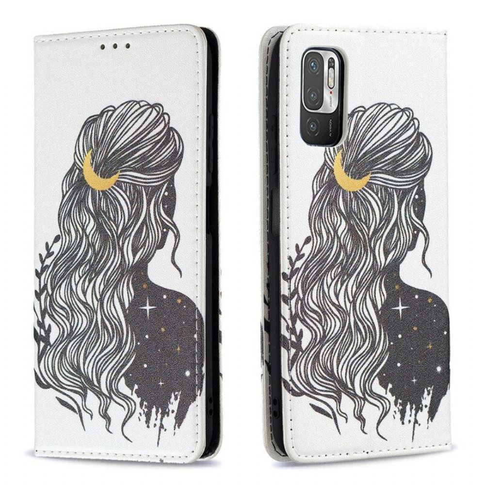 Bescherming Hoesje voor Poco M3 Pro 5G Folio-hoesje Mooi Haar