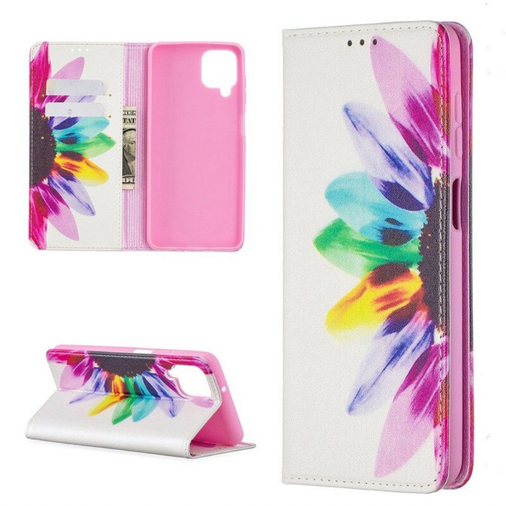 Bescherming Hoesje voor Samsung Galaxy M12 / A12 Folio-hoesje Waterverf Bloem