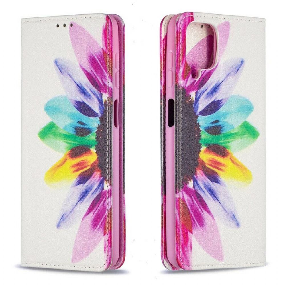 Bescherming Hoesje voor Samsung Galaxy M12 / A12 Folio-hoesje Waterverf Bloem