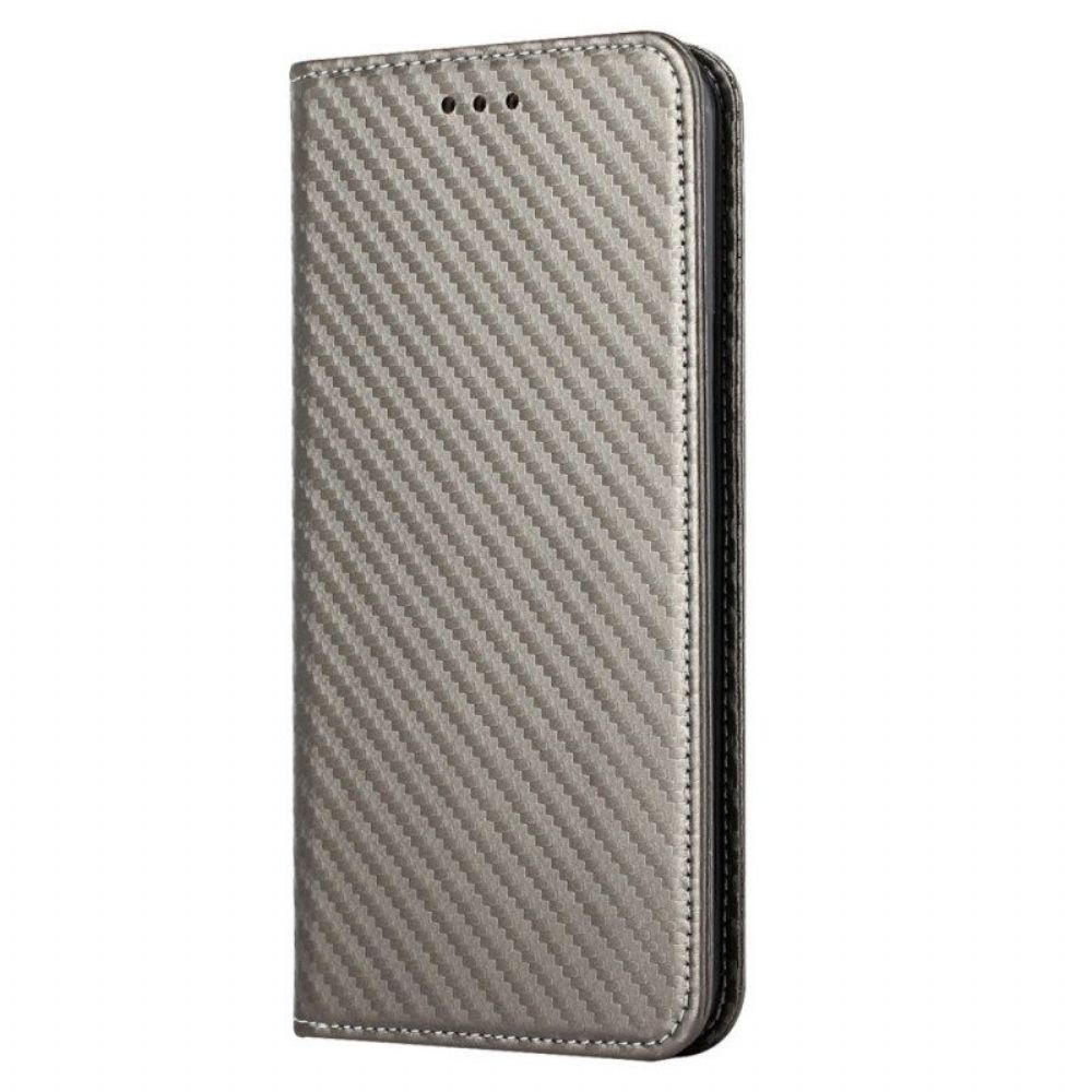 Bescherming Hoesje voor Samsung Galaxy M12 / A12 Met Ketting Folio-hoesje Band Van Koolstofvezel