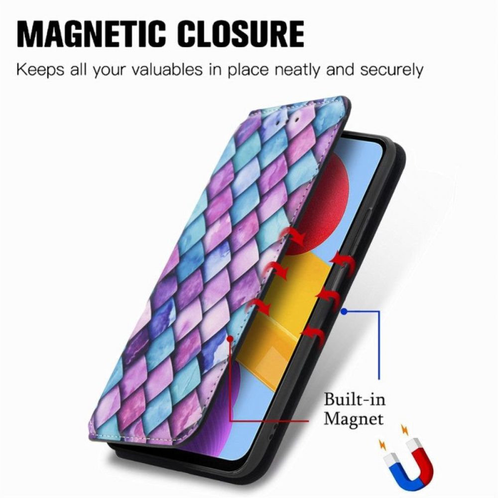 Bescherming Hoesje voor Samsung Galaxy M13 Folio-hoesje Caseneo Rfid-ontwerp