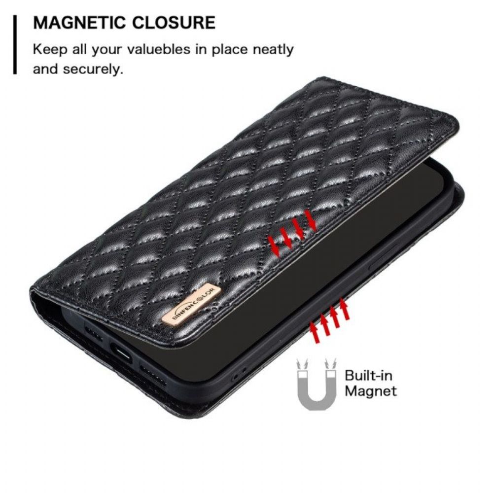 Bescherming Hoesje voor Samsung Galaxy S23 5G Folio-hoesje Gewatteerde Binfen Kleur