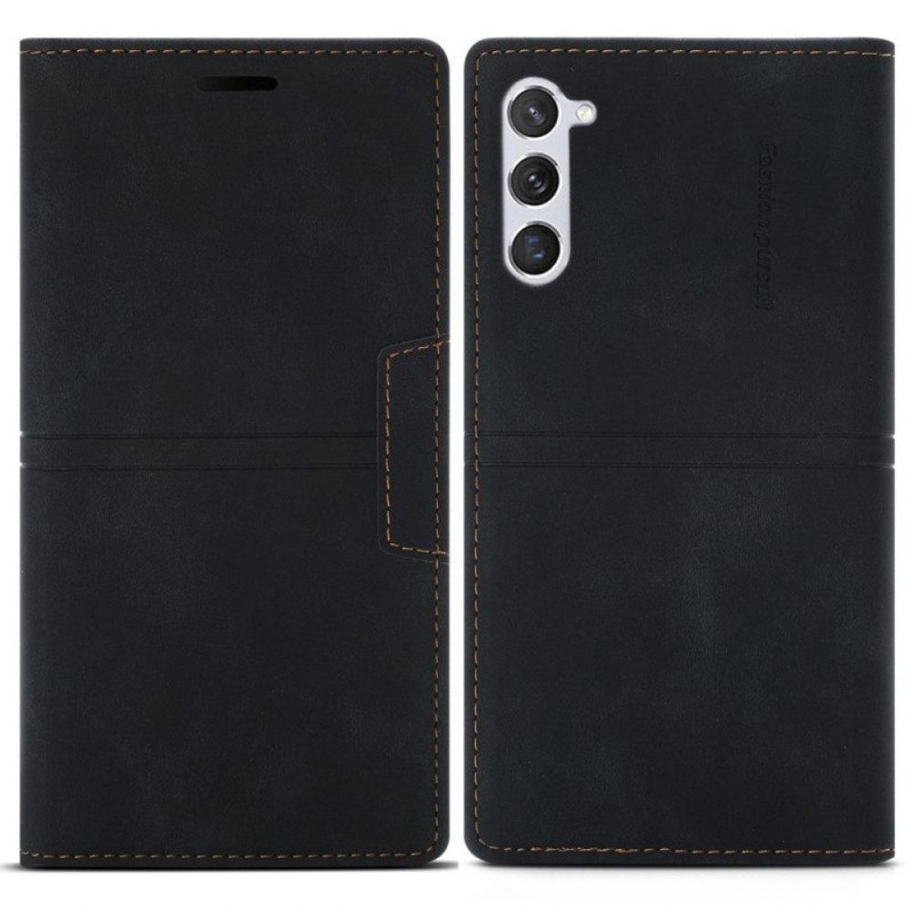 Bescherming Hoesje voor Samsung Galaxy S23 Plus 5G Folio-hoesje Stijl Lederen Stiksels Magnetische Sluiting