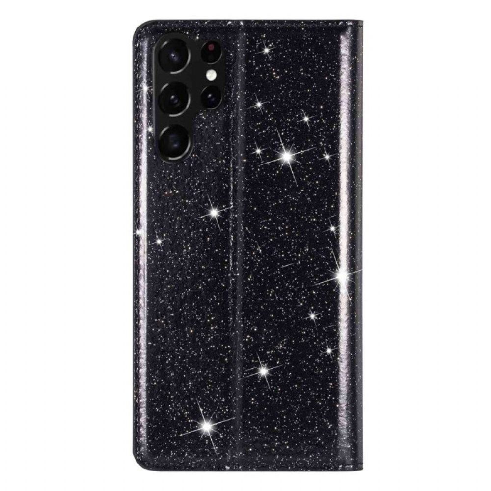 Bescherming Hoesje voor Samsung Galaxy S23 Ultra 5G Folio-hoesje Paillettenstijl