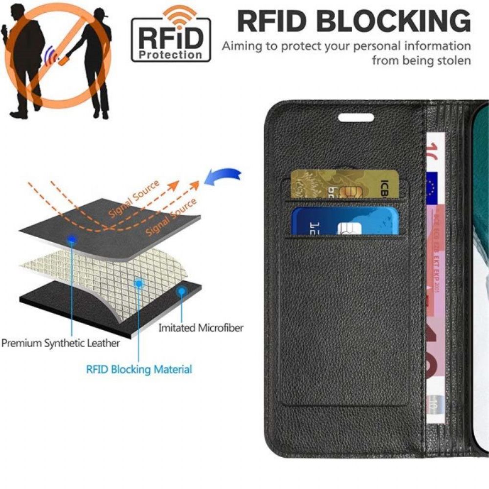 Bescherming Hoesje voor Samsung Galaxy S23 Ultra 5G Folio-hoesje Rfid-diamanten