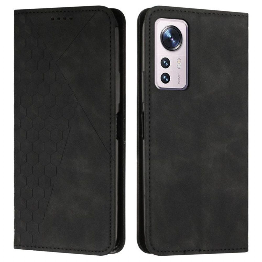 Bescherming Hoesje voor Xiaomi 12 Lite Folio-hoesje Stijl Leer 3d-patroon