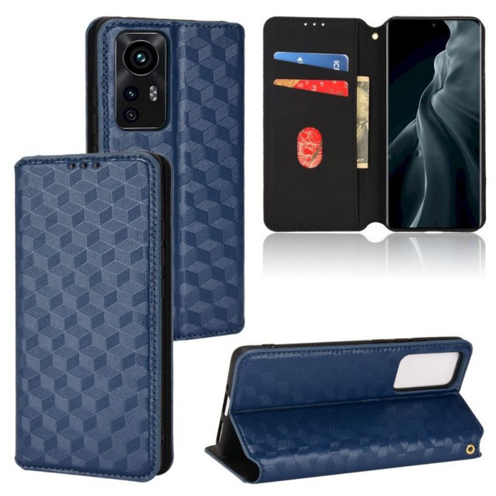 Bescherming Hoesje voor Xiaomi 12 Pro Folio-hoesje Diamant Leereffect