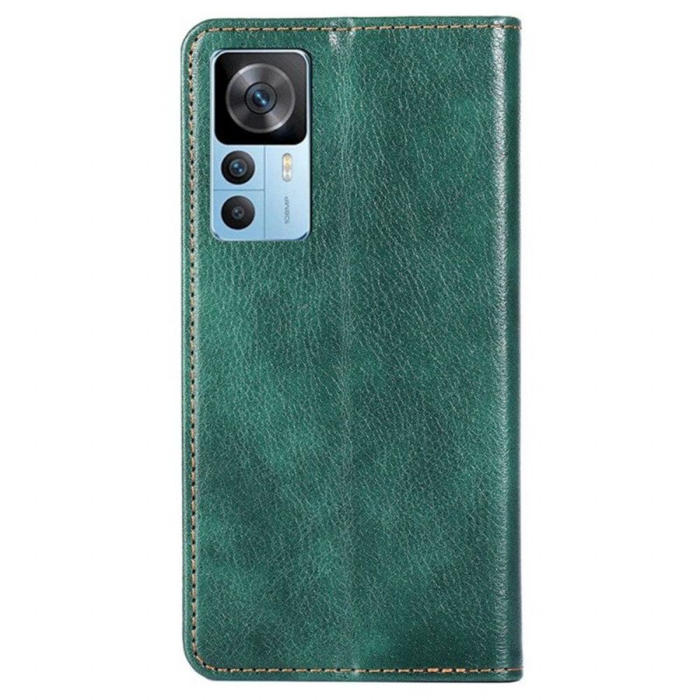 Bescherming Hoesje voor Xiaomi 12T / 12T Pro Folio-hoesje Lakleer-effect