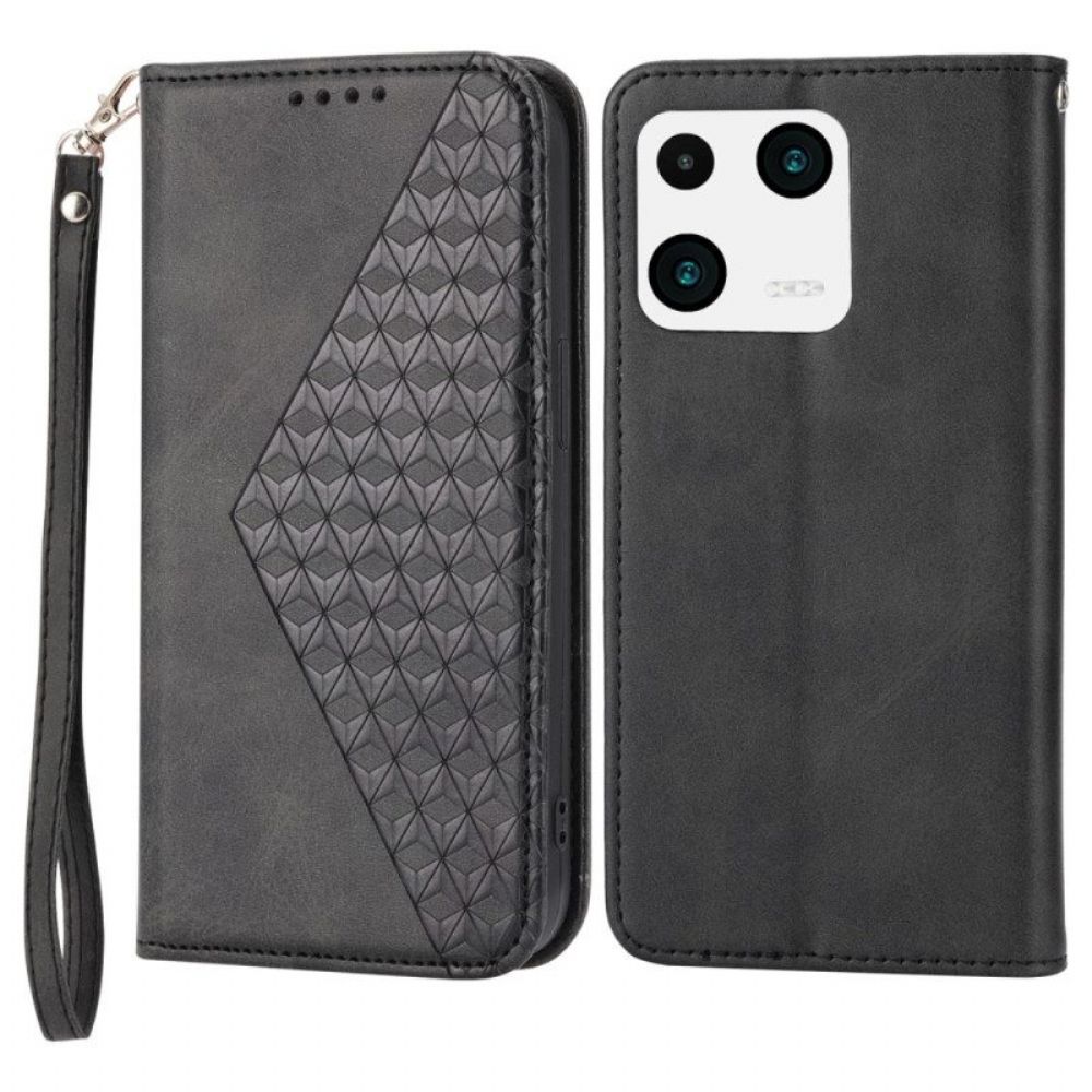 Bescherming Hoesje voor Xiaomi 13 Folio-hoesje Stijl Leer 3d-patroon