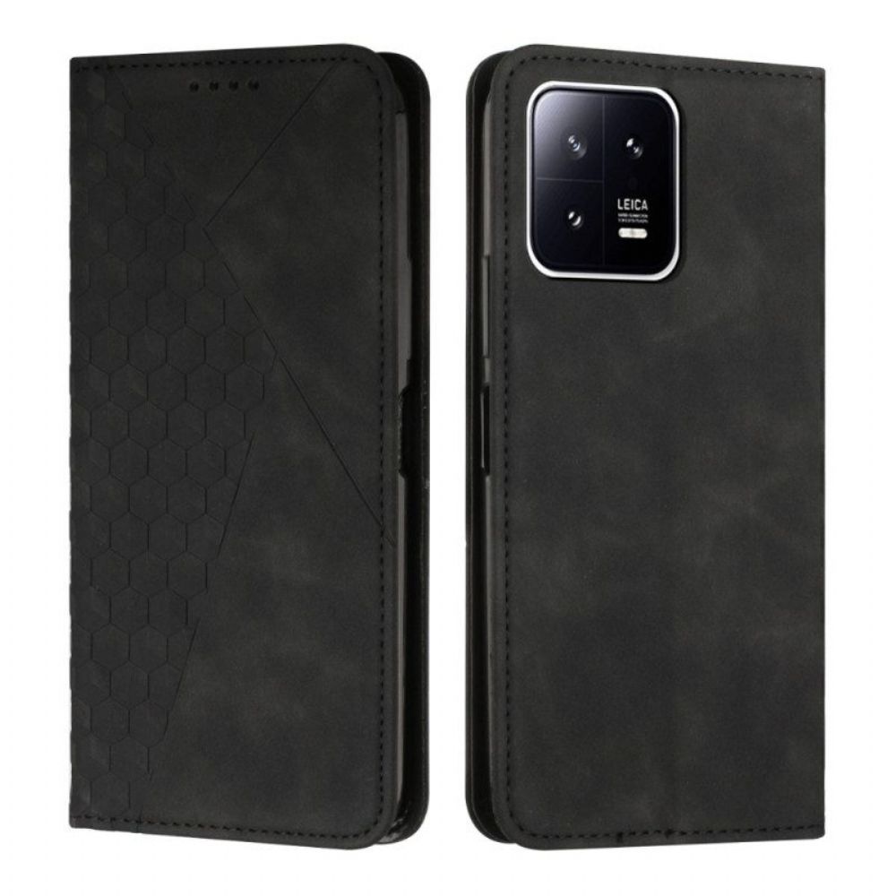 Bescherming Hoesje voor Xiaomi 13 Pro Folio-hoesje Stijl Leer 3d-patroon