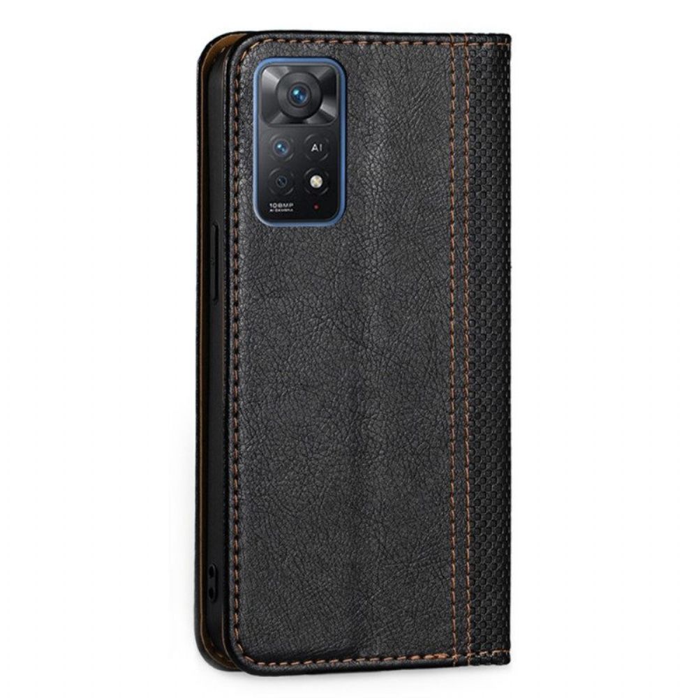 Bescherming Hoesje voor Xiaomi Redmi Note 11 Pro / 11 Pro 5G Folio-hoesje Getextureerd Leereffect