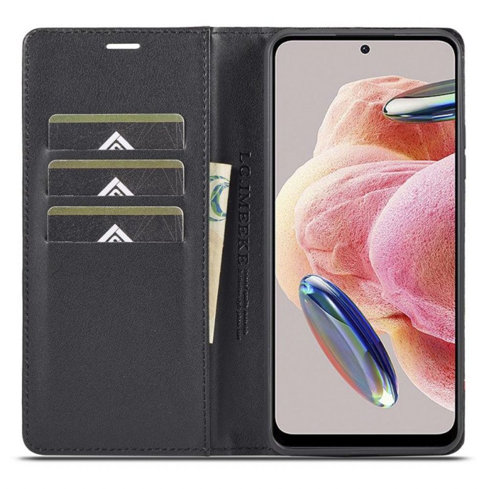 Bescherming Hoesje voor Xiaomi Redmi Note 12 4G Folio-hoesje Koolstofvezel Lc.imeeke