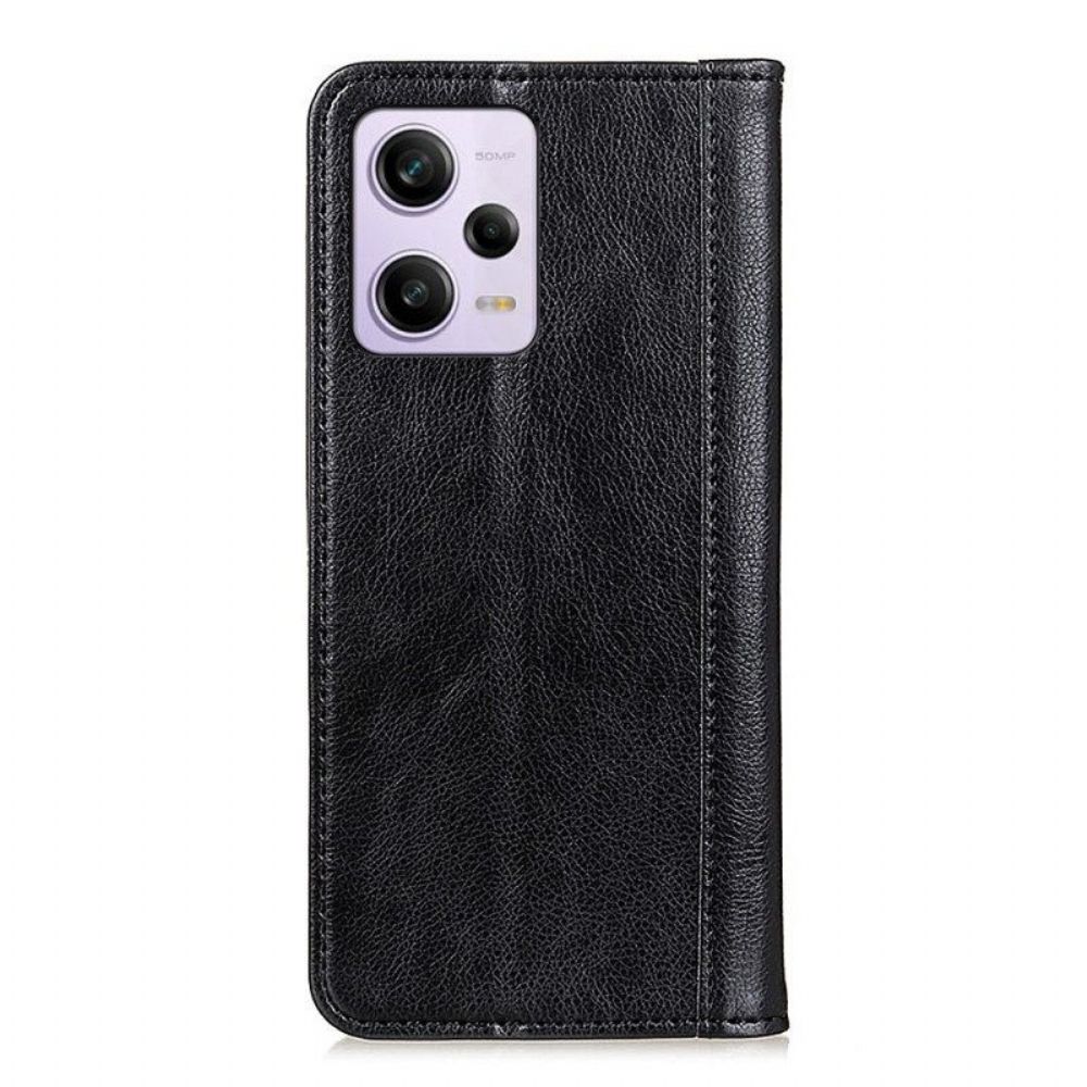 Bescherming Hoesje voor Xiaomi Redmi Note 12 Pro Folio-hoesje Lychee Splitleer