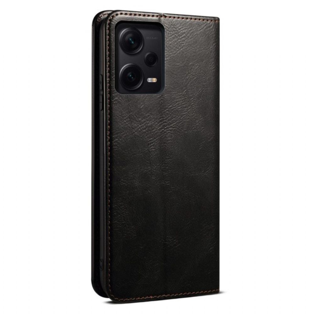 Bescherming Hoesje voor Xiaomi Redmi Note 12 Pro Plus Folio-hoesje Gewaxt Kunstleer