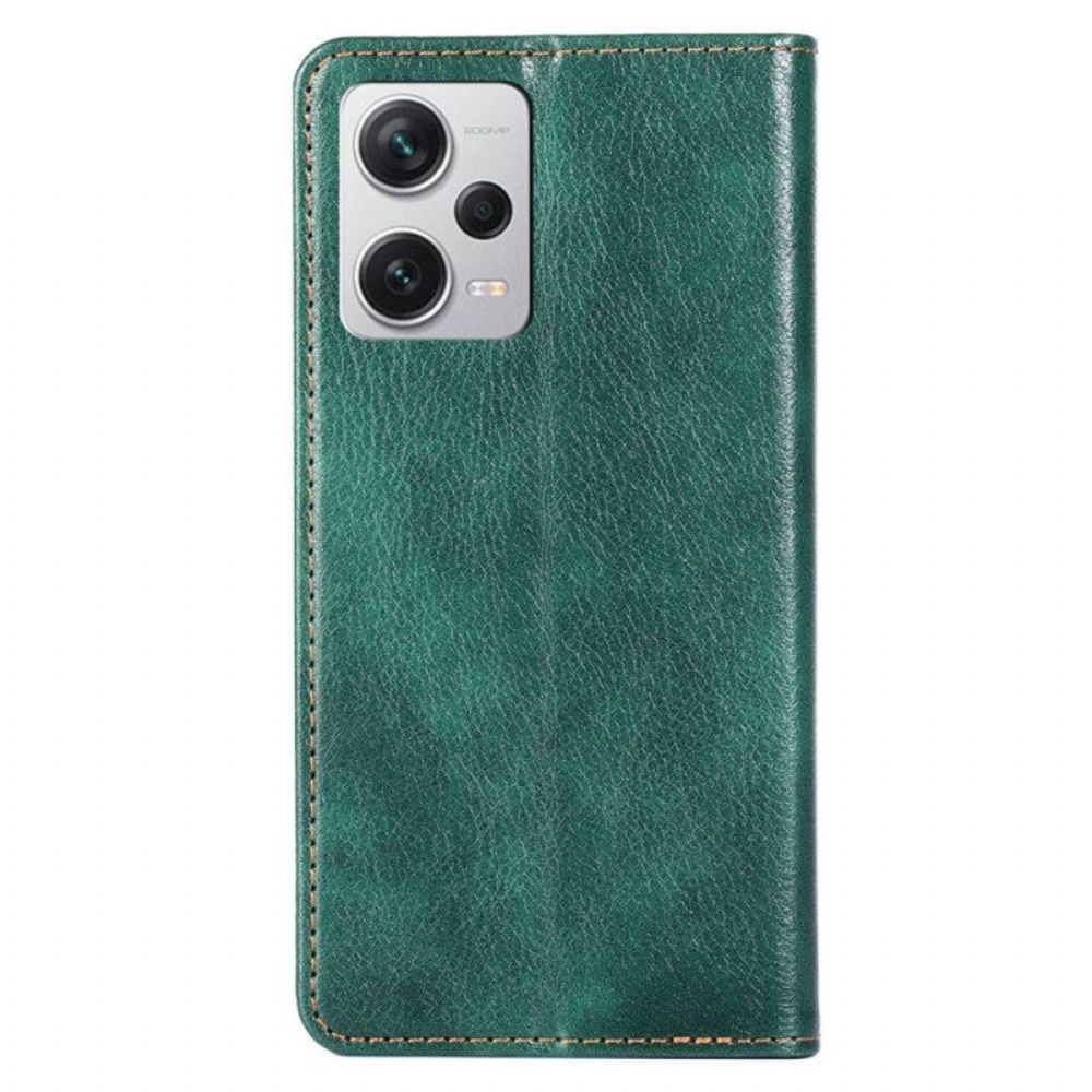 Bescherming Hoesje voor Xiaomi Redmi Note 12 Pro Plus Folio-hoesje Kunstleer Stiksels