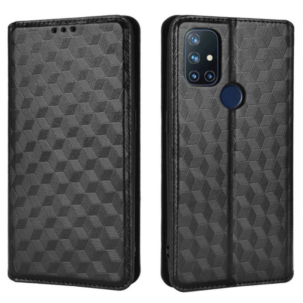 Bescherming Hoesje voor OnePlus Nord N10 Folio-hoesje Diamant Leder Effect