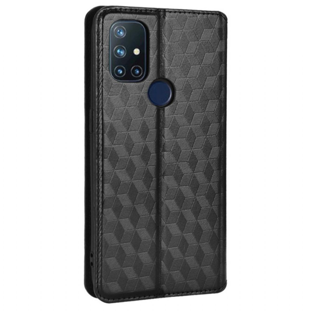 Bescherming Hoesje voor OnePlus Nord N10 Folio-hoesje Diamant Leder Effect