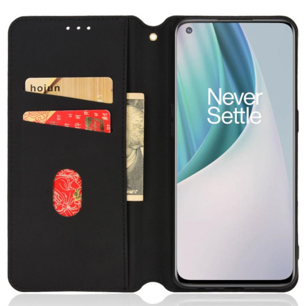 Bescherming Hoesje voor OnePlus Nord N10 Folio-hoesje Diamant Leder Effect