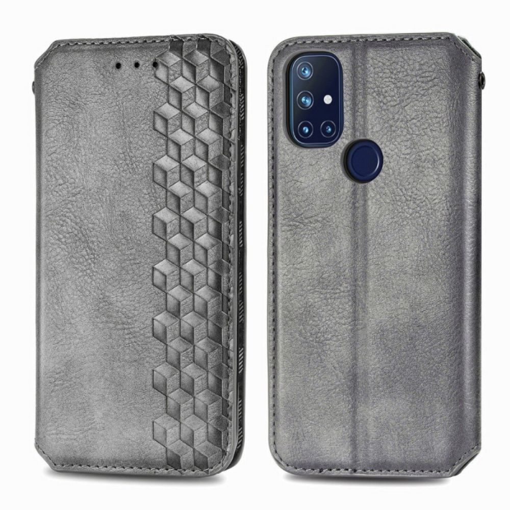 Bescherming Hoesje voor OnePlus Nord N10 Folio-hoesje Diamant Textuur Leereffect