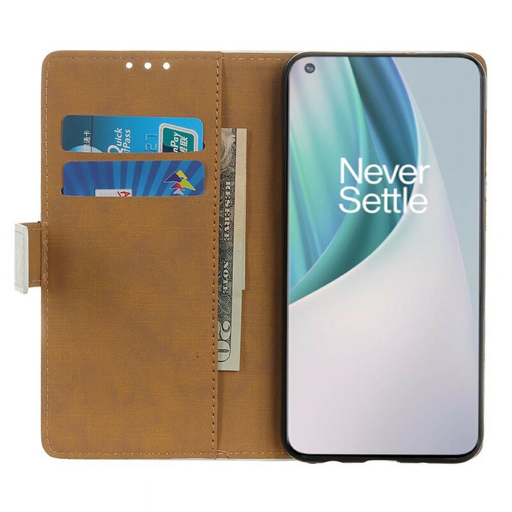 Flip Case voor OnePlus Nord N10 Paar Uilen In De Boom