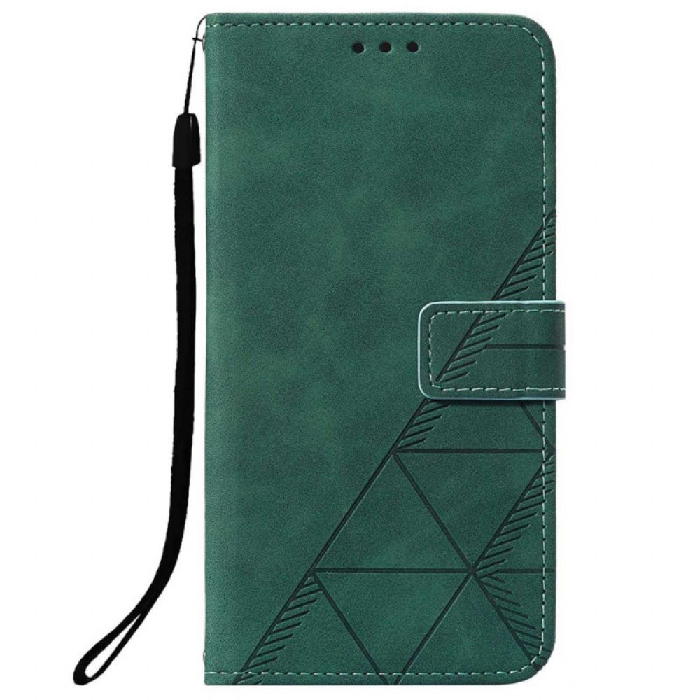 Flip Case voor OnePlus Nord N10 Piramide Leereffect