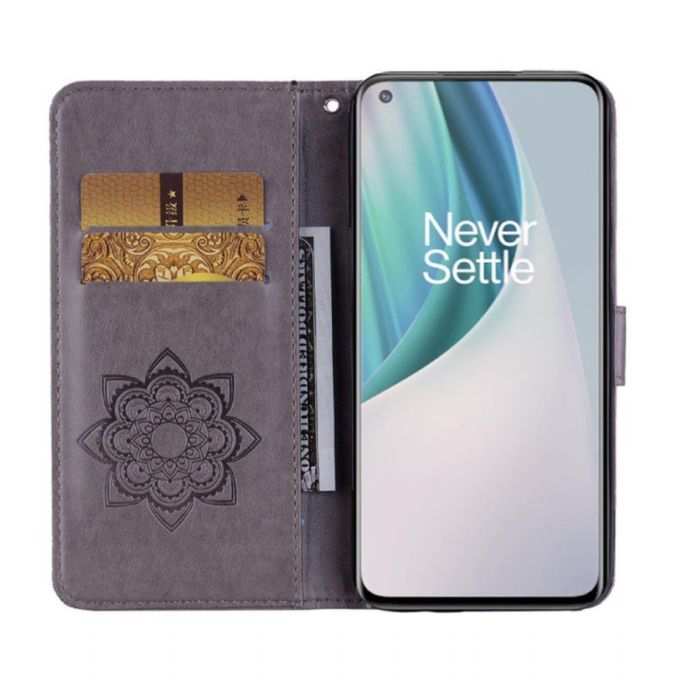 Flip Case voor OnePlus Nord N10 Uil Mandala En Charm