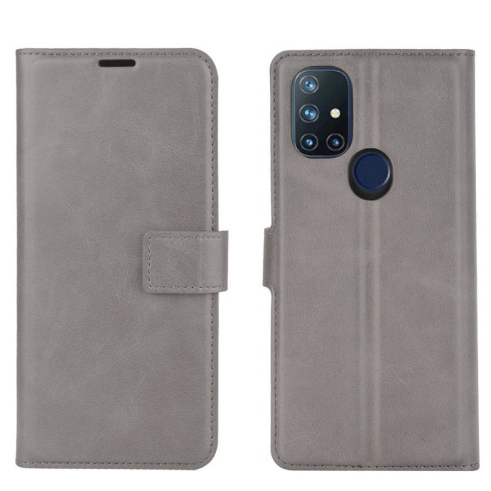 Folio-hoesje voor OnePlus Nord N10 Extreem Slank Leereffect