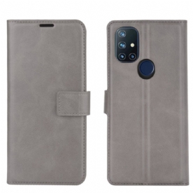 Folio-hoesje voor OnePlus Nord N10 Extreem Slank Leereffect